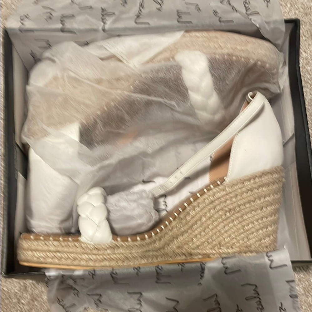 White Wedge Espadrille Sandals